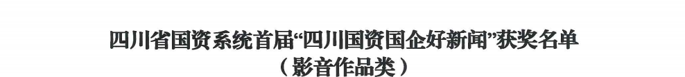 四川省PT视讯集团荣获首届“四川国资国企好新闻”银铜两奖